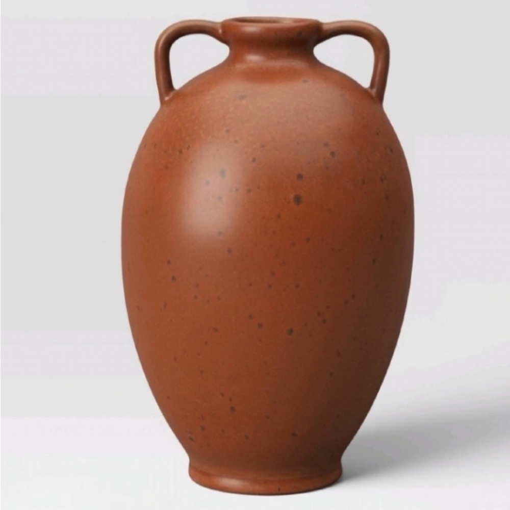 Studio McGee Rust Ceramic Vase Medium 9.75”